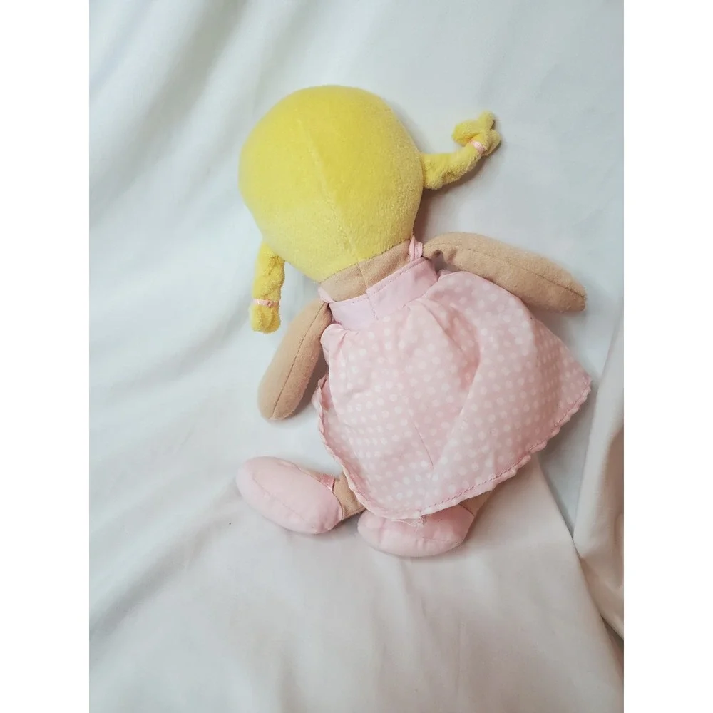 Carters Pink White Polka Dot Dress‎ Blonde Doll Stuffed Plush Baby  Lovey